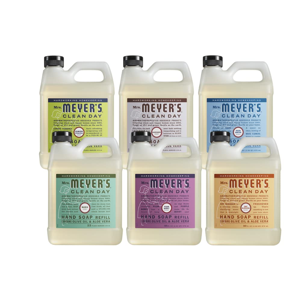 Mrs. MEYER'S Rainwater, jabon líquido para manos, limpieza suave diaria