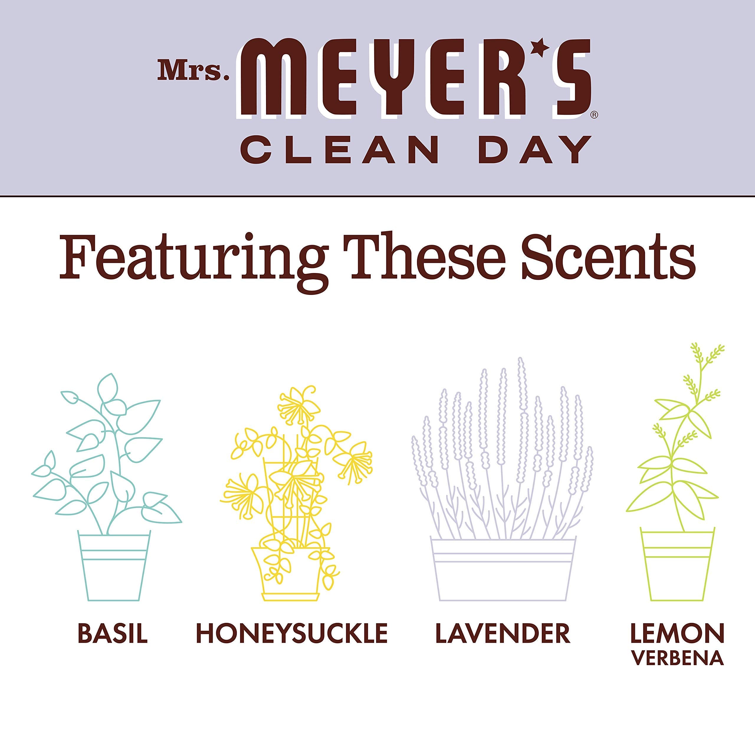 Pack de 6 recargas, Mrs. Meyer's Lavanda para manos