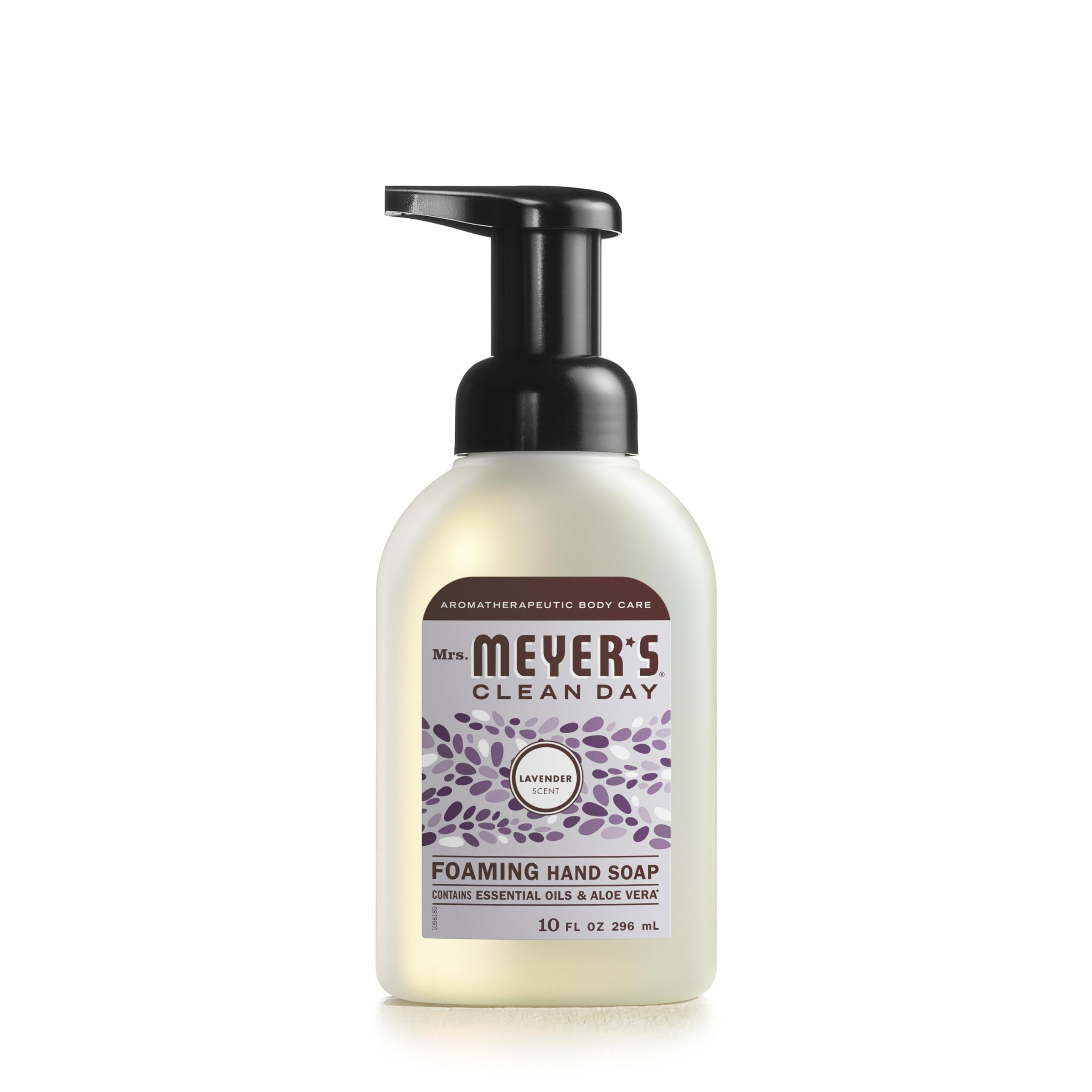 Jabón espumoso para manos de Mrs. Meyer's Lavanda en botella, limpieza suave.