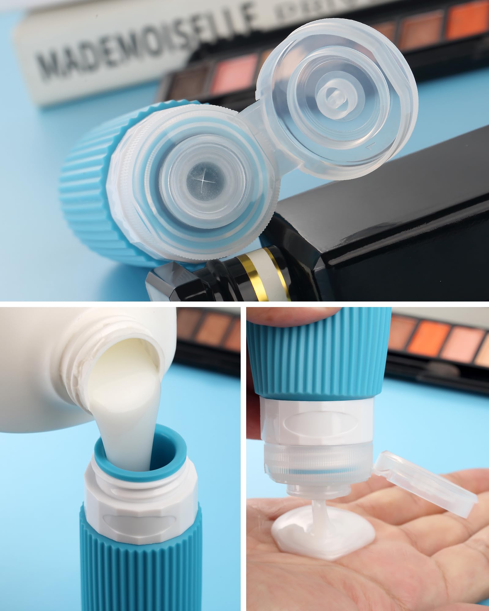 Mrsdry frascos crema silicona 1 oz, sin fugas para cosméticos