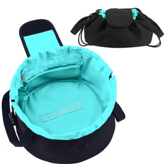 Bolsa de maquillaje Mrsfox con apertura amplia para organizar cosméticos y accesorios