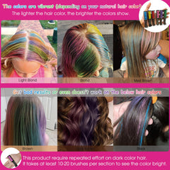 MSDADA peine tiza cabello amarillo para estilo luminoso.