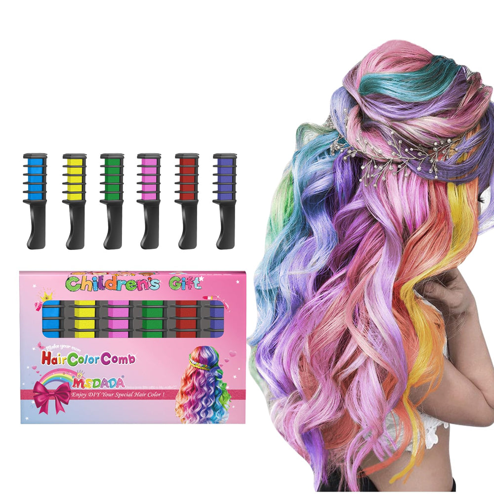 MSDADA peine tiza cabello azul para color temporal divertido.