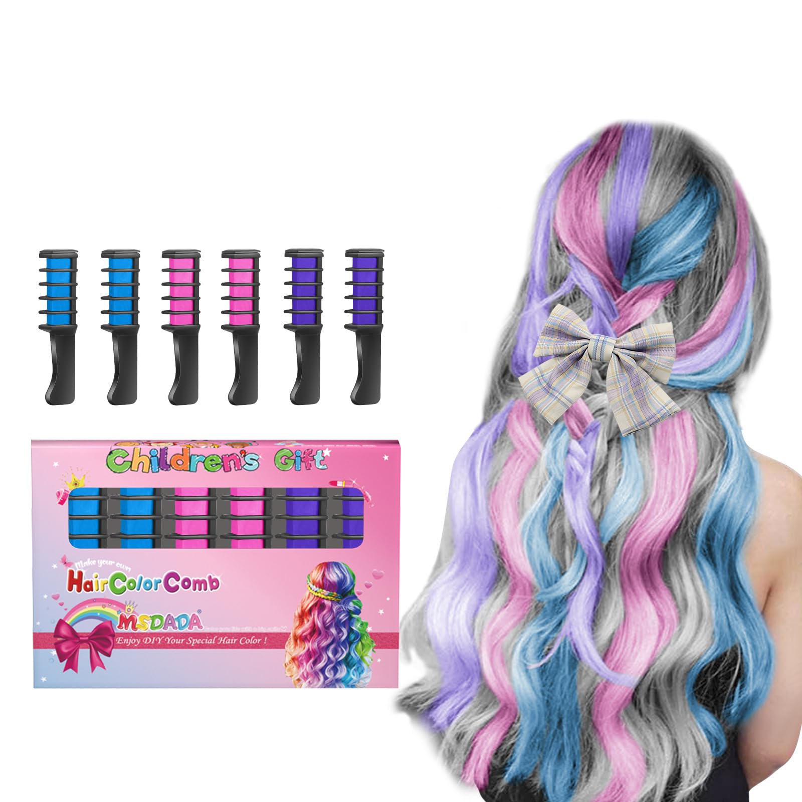 MSDADA peine tiz azul para cabello claro, ideal para fiestas.