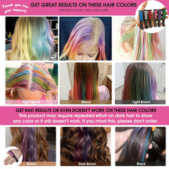 MSDADA tiza-cabello-colores-divertidos: tono vibrante para fiestas y cosplay