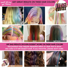 MSDADA tiza color pelo rosa para niñas, aplicación fácil.