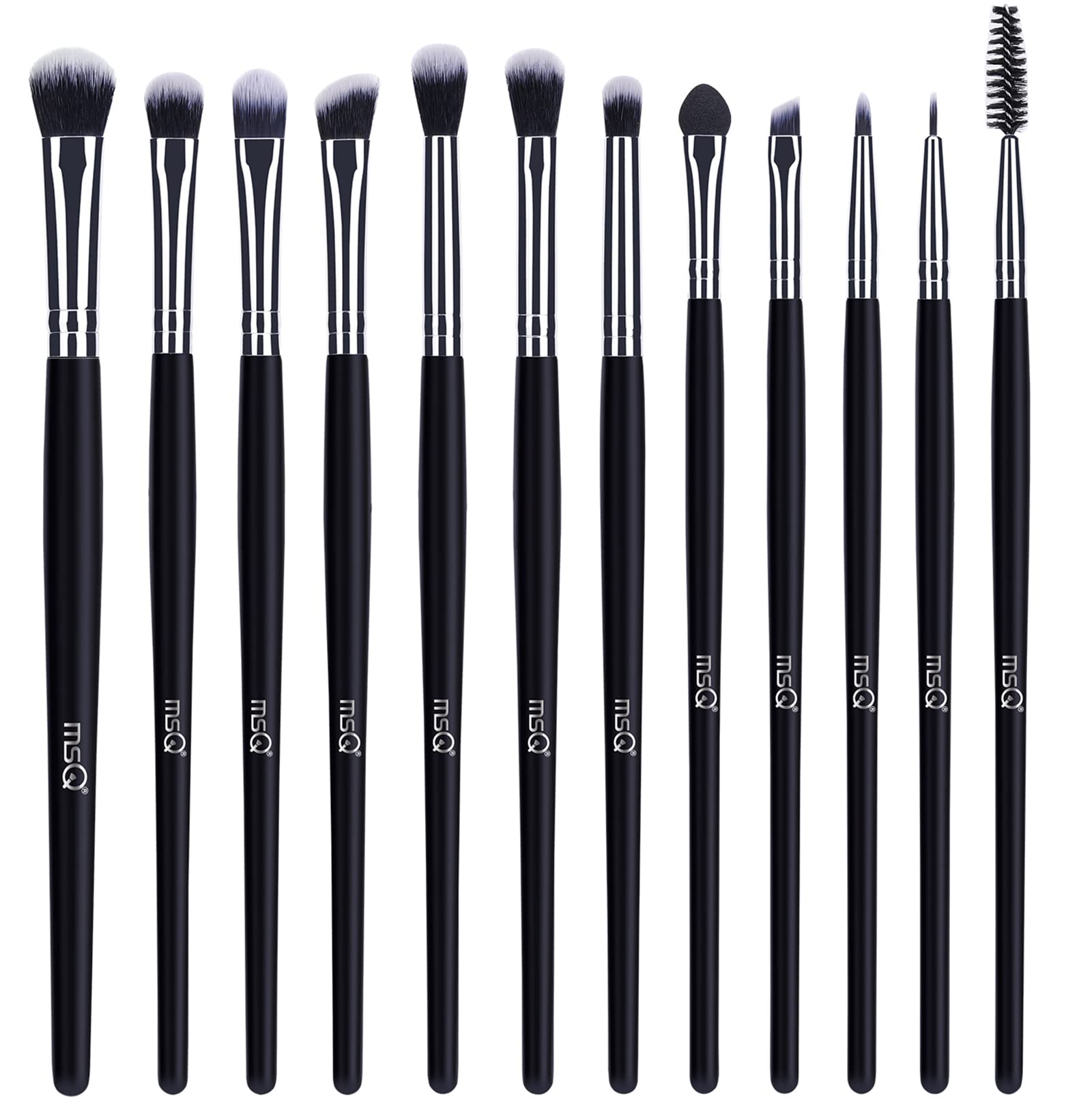 MSQ brochas para ojos con mango largo, precisión en sombras