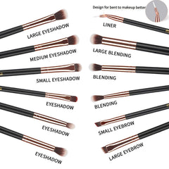 MSQ pinceles de ojos con puntas sintéticas para difuminar sombras con precisión