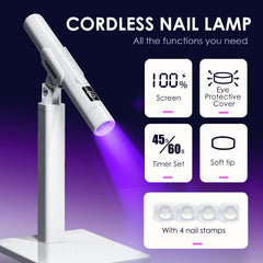 MUCOOS CARGADOR USB: alimentación portátil para manicuras en cualquier lugar.