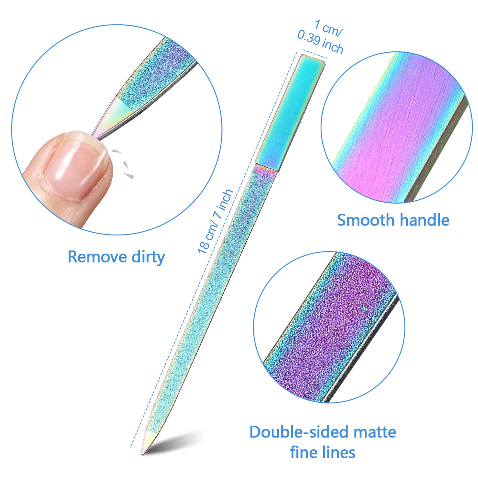Lima diamante Mudder para cutícula, limpieza y suavizado de bordes