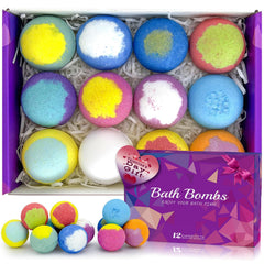 MURAN SHOWER Bombas de baño 12-pack: regalo perfecto para relajación en casa.