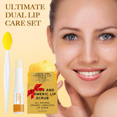 Exfoliante labial Murend con curcuma y limón para eliminar células muertas.