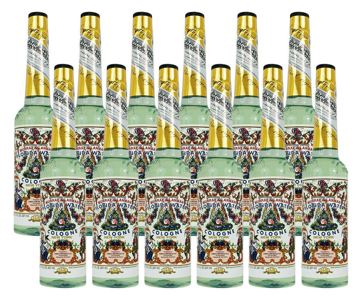 Murray & Lanman Agua Florida botella, ideal para relajación y frescura diaria.