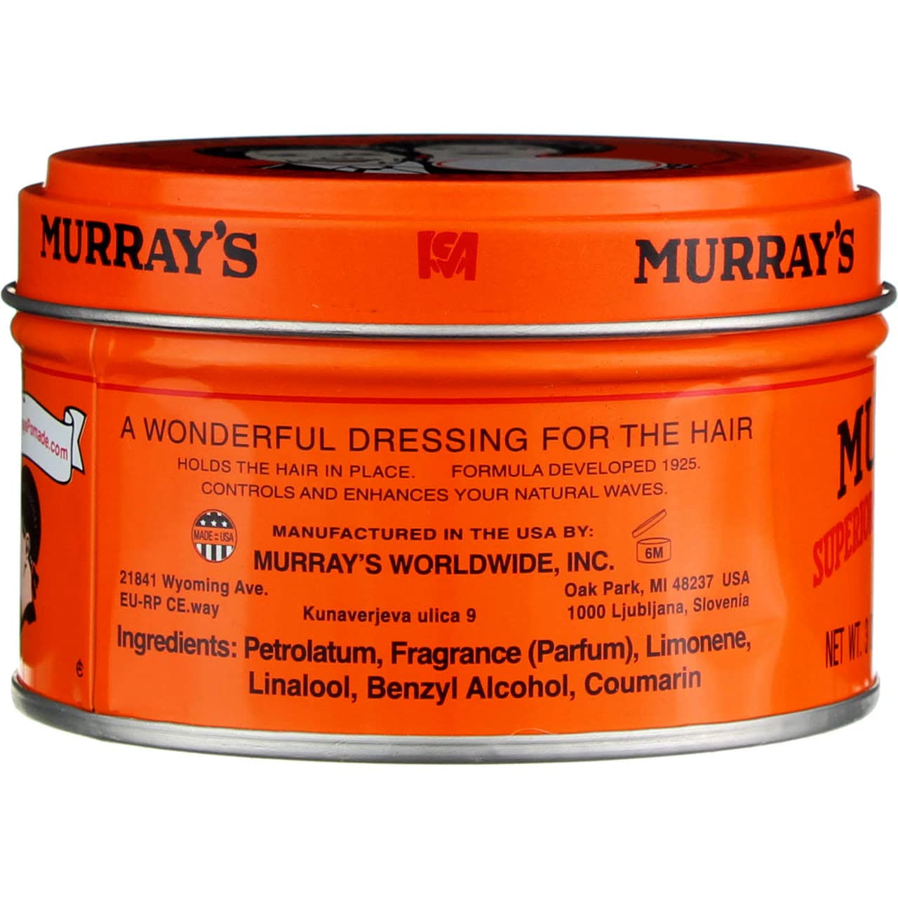 Murrays pomada, pelo grueso sostenido con fijación duradera sin esfuerzo