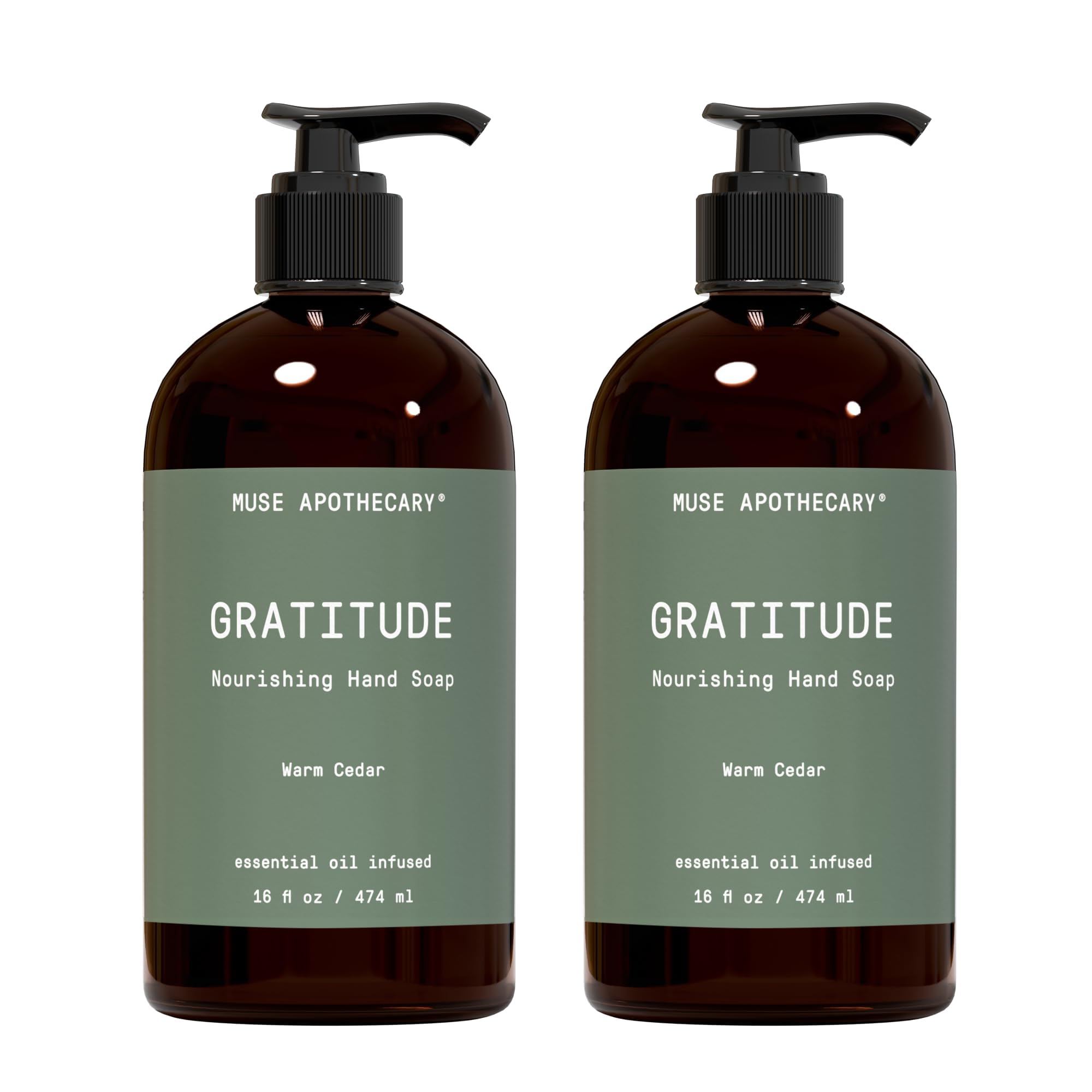 Muse Apothecary Rituel Main – bouteille savon cédré chaud pour mains propres et hydratées