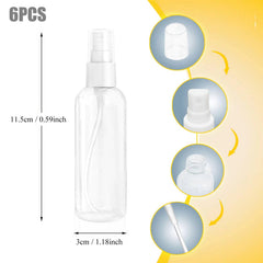 Muuzll atomizadores cosméticos claros, 50ml, para fragancias o líquidos.