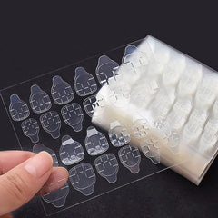 Mwellewm: empaque de 1200 pegatinas de doble cara para uñas, adherencia confiable.