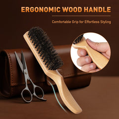 Cepillo para barba Myselect ayuda a dar forma y suavizar.