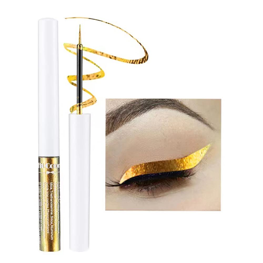 Delineador líquido Mysense con aplicador suave y brillo cromático para ojos llamativos.