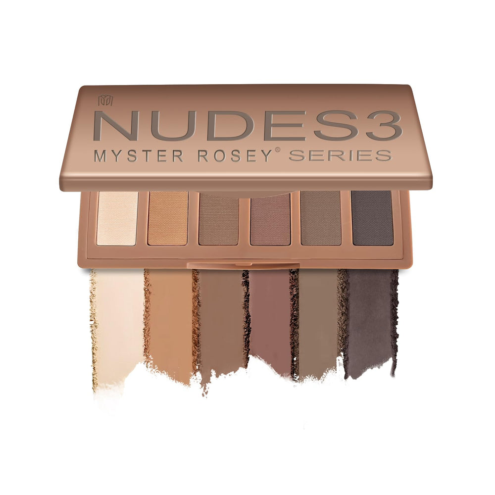 Paleta MYSTER ROSEY mini sombras neutro claro para maquillaje diario suave