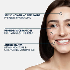 NAELI aplicación de tinte mineral SPF50 para tono uniforme y ligero.