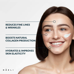 NAELI crema retinol noche con textura suave, se absorbe rápidamente.