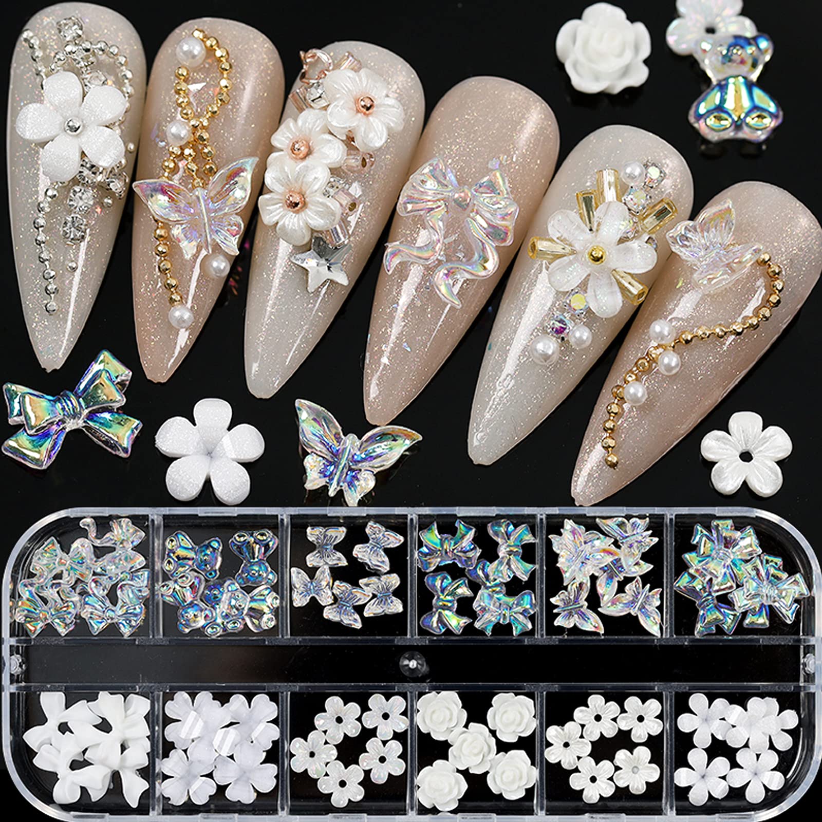 NAFIGO perlas para uñas, detalle glamoroso y duradero.