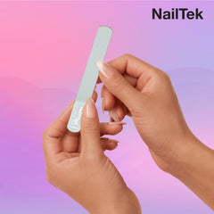 Lima cristal Nail Tek, tamaño portátil, uso diario.