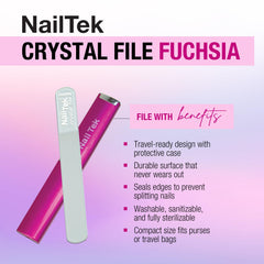 Lima cristal Nail Tek para uñas naturales, acabado preciso.