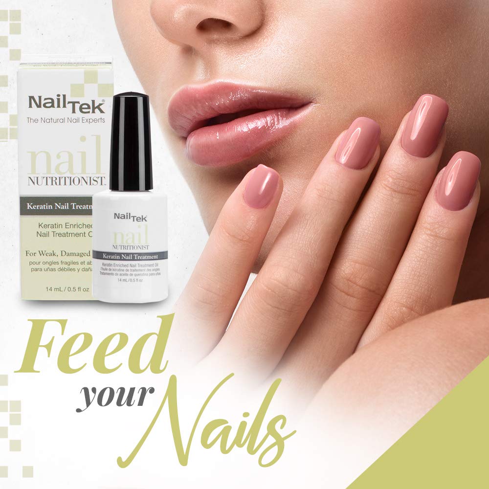Nail Tek Nutritionist: keratina para nutrir uñas y fomentar crecimiento fuerte.