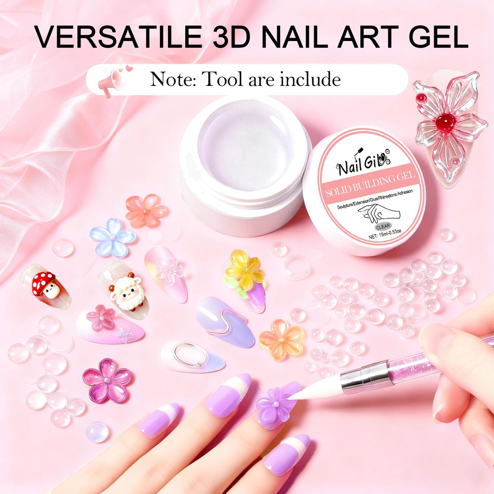 NAIL GIL efecto 3D con polvo espejo para decoraciones
