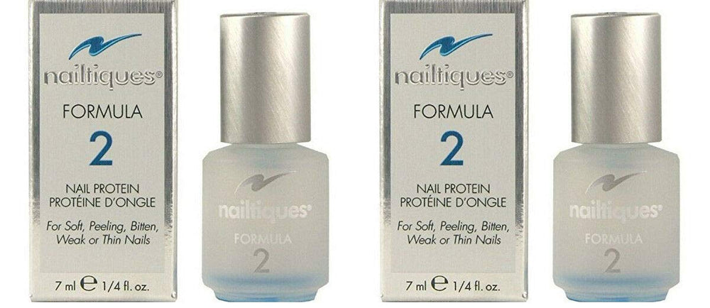 Botella Nailtiques Formula 2 para fortalecimiento de uñas y cuidado diario.