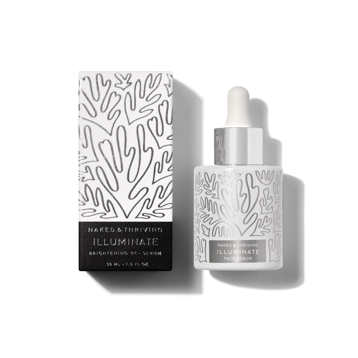 Naked & Thriving Illuminate: botella de vidrio para uso sostenible.