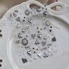 Namrec diseño reloj plata, accesorio moderno para uñas con estilo