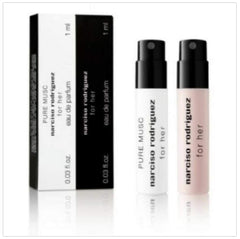 Narciso Rodriguez For Her y Pure Musc, conjunto de muestras para descubrir fragancias sensoriales