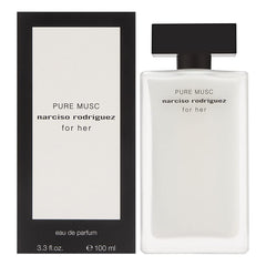 Narciso Rodríguez Pure Musc, botella elegante para uso diario y notas florales.