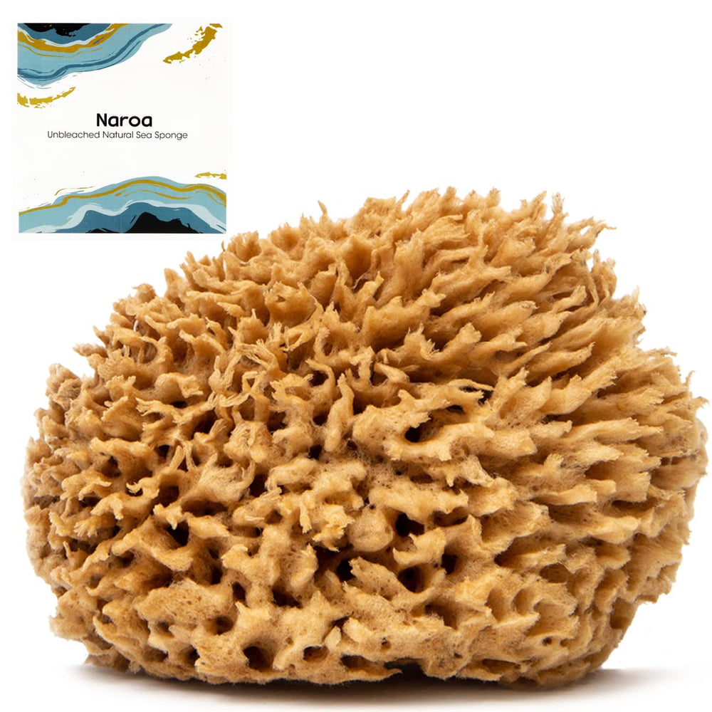 Esponja de ducha Naroa con textura suave natural para exfoliar suave y limpiar la piel.