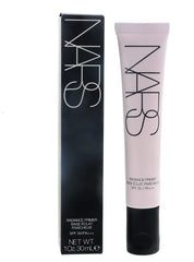 NARS Primer Éclat SPF 35, flacon élégant, éclat naturel et protection solaire.