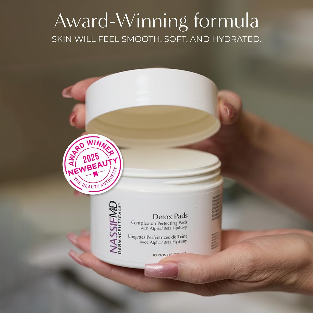 NassifMD toallitas exfoliantes detox, poros más definidos tras uso