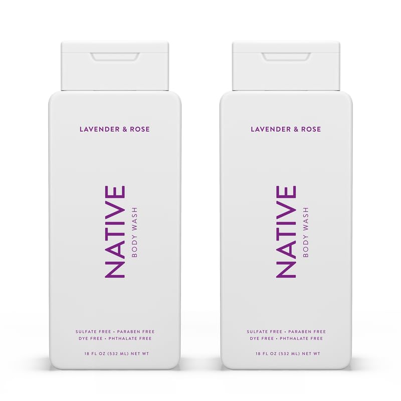 Botella Native Ducha Corporal Lavanda y Rosas, presentación atractiva para piel suave