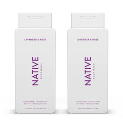 Botella Native Ducha Corporal Lavanda y Rosas, presentación atractiva para piel suave