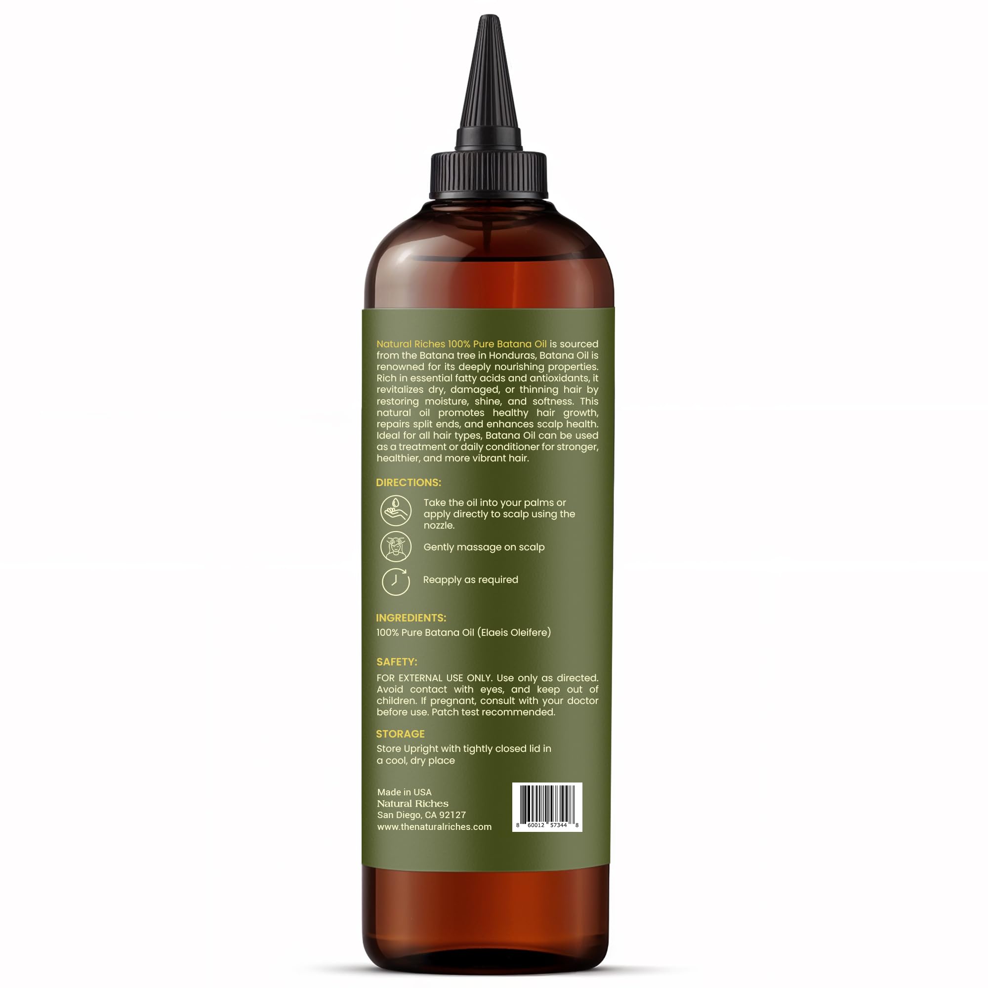 Natural Riches Batana Oil: aceite no refinado sin aditivos