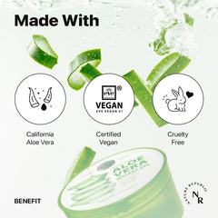 Nature Republic Aloe Vera gel applied to the face for fast absorption