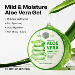 Nature Republic Aloe Vera gel ingredient closeup showing 92% aloe content