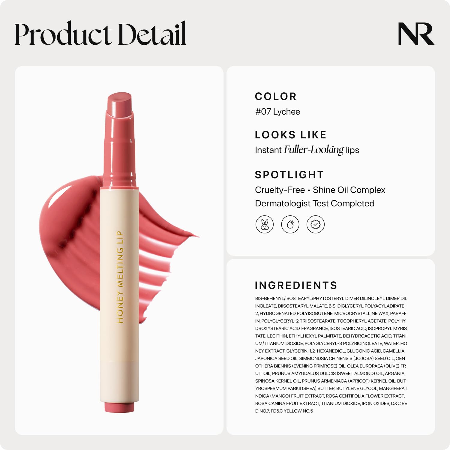 Nature Republic Color intenso y resplandor suave para un look natural.