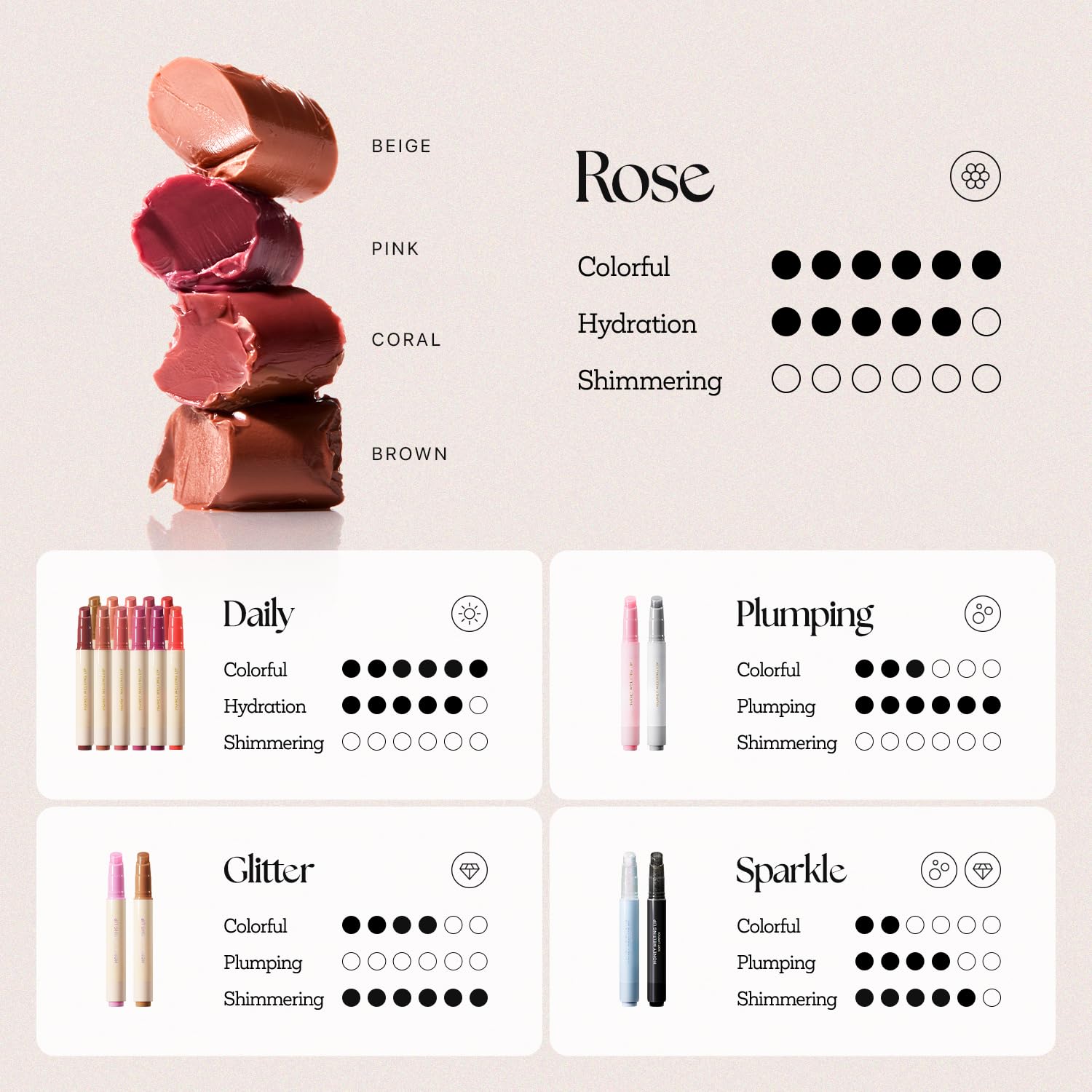 Look natural con el labial miel-derretido Nature Republic rosa-marrón.