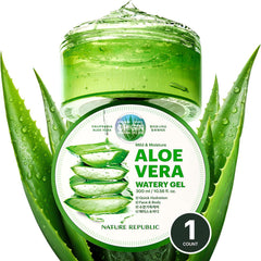 Nature Republic Mild & Moisture Aloe Gel bottle for quick skin hydration