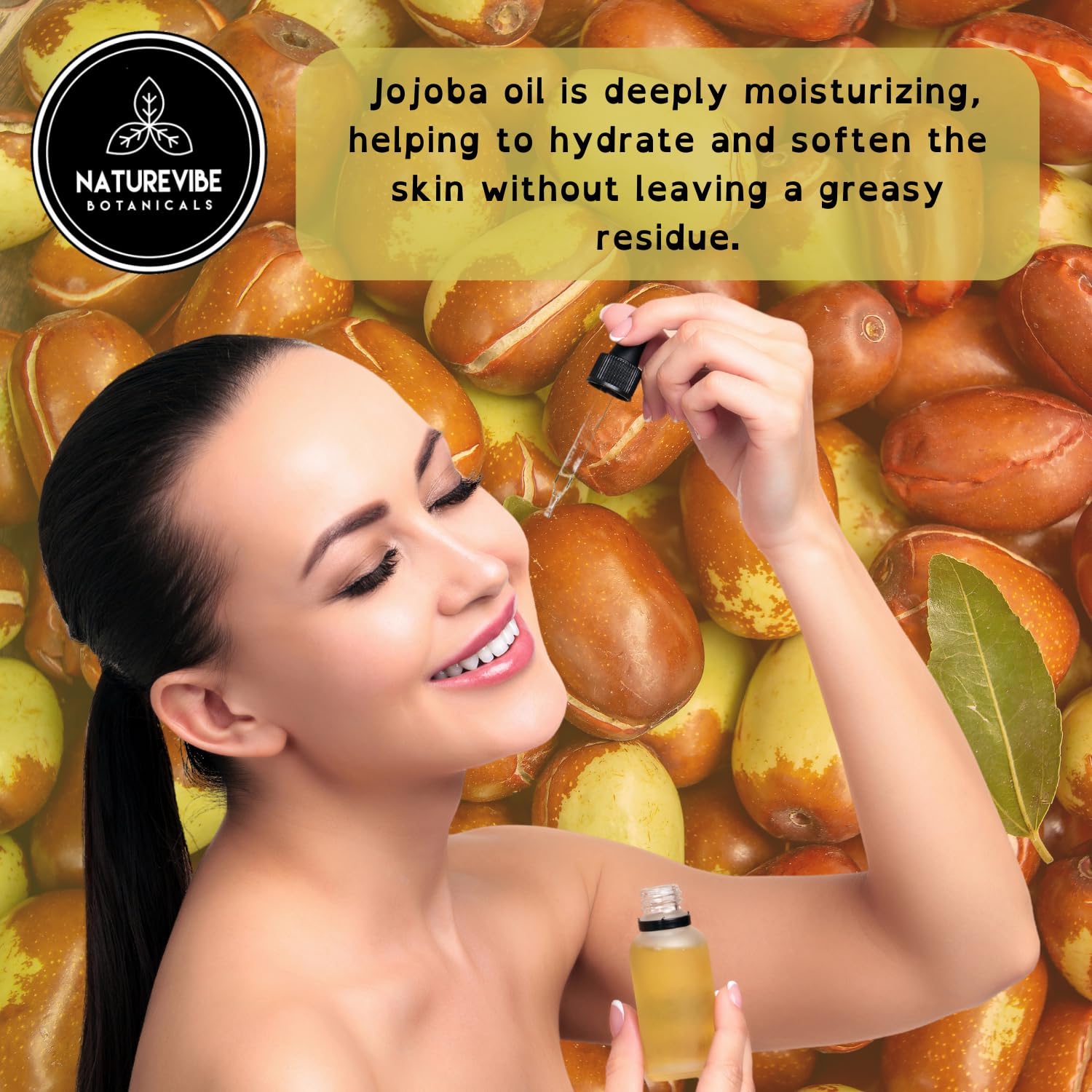 Naturevibe Botanicals Aceite Jojoba Dorado cabello: brillo y suavidad