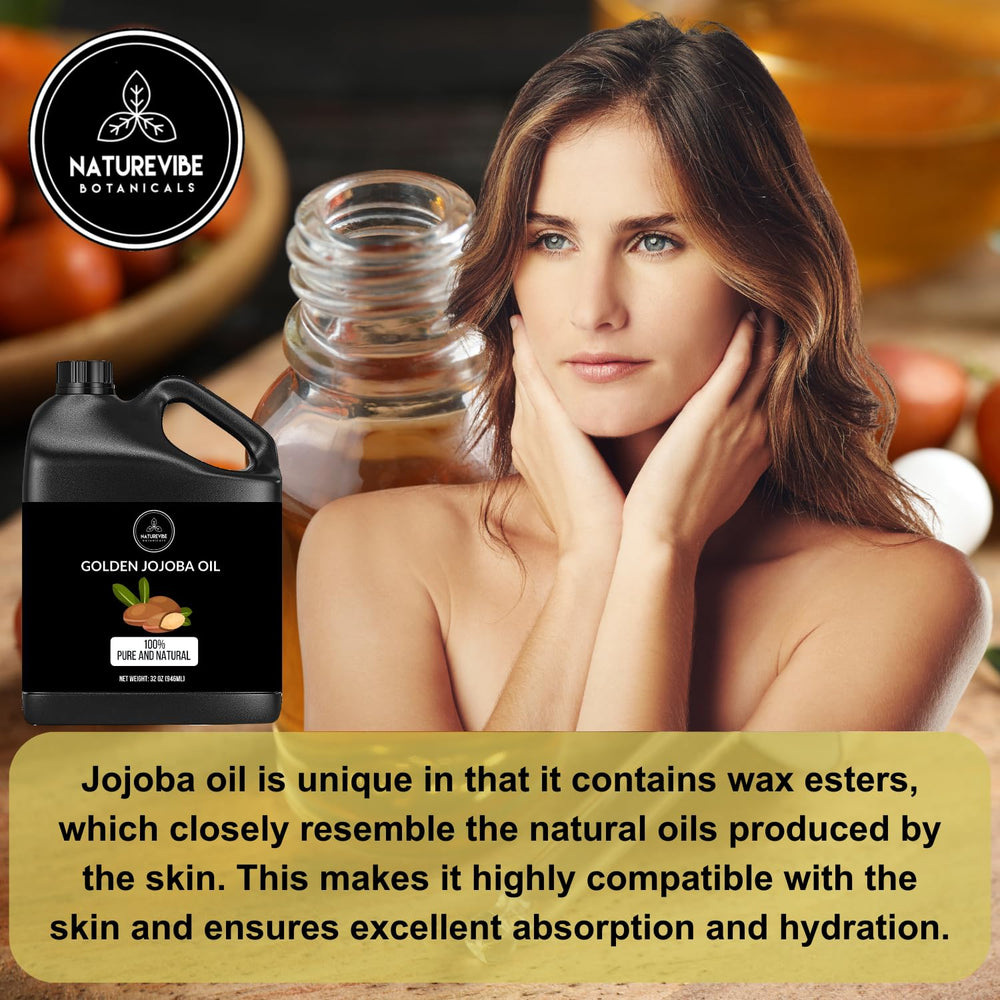 Naturevibe Botanicals Aceite Jojoba Dorado masaje corporal relajante y suave