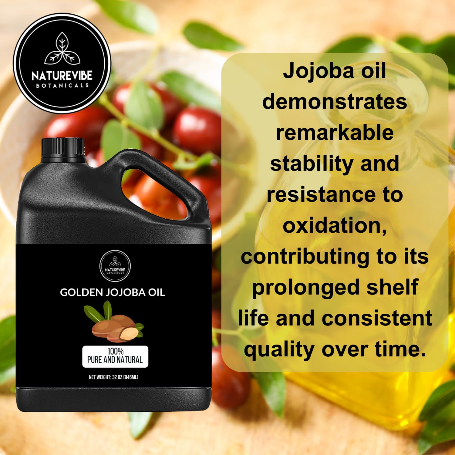 Naturevibe Botanicals Aceite Jojoba Dorado uso diario con otros aceites